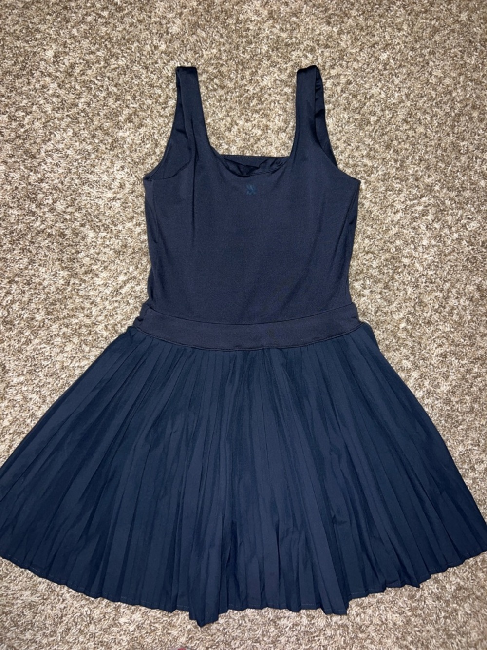 All in Motion Navy Blue Pleated Active Dress with Built in bra & shorts! Sz. XS - Picture 6 of 12